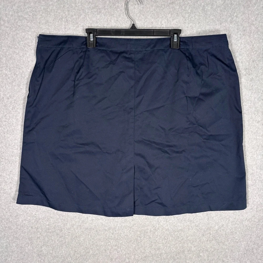 Lands End Chino Skort Skirt 24W Navy Cotton‎ Casual School Canvas Twill Shorts